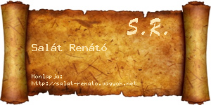 Salát Renátó névjegykártya